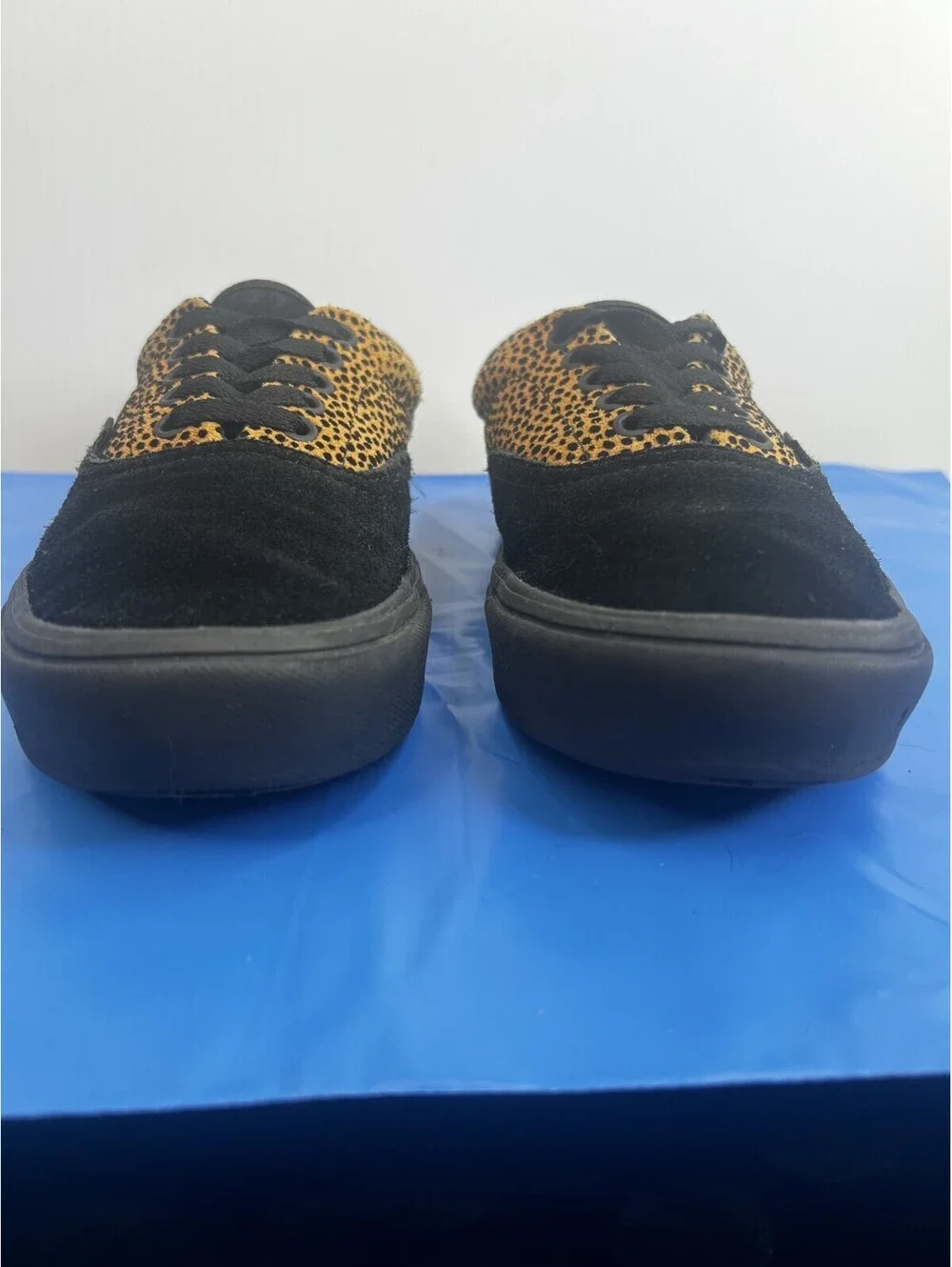 Vans ComfyCush Era Animal Print Black Gold Suede Shoes Men 7.5 Women 9